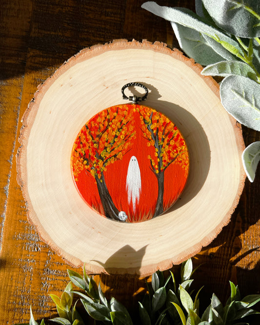 Autumn Ghost Mini Painting / Ornament