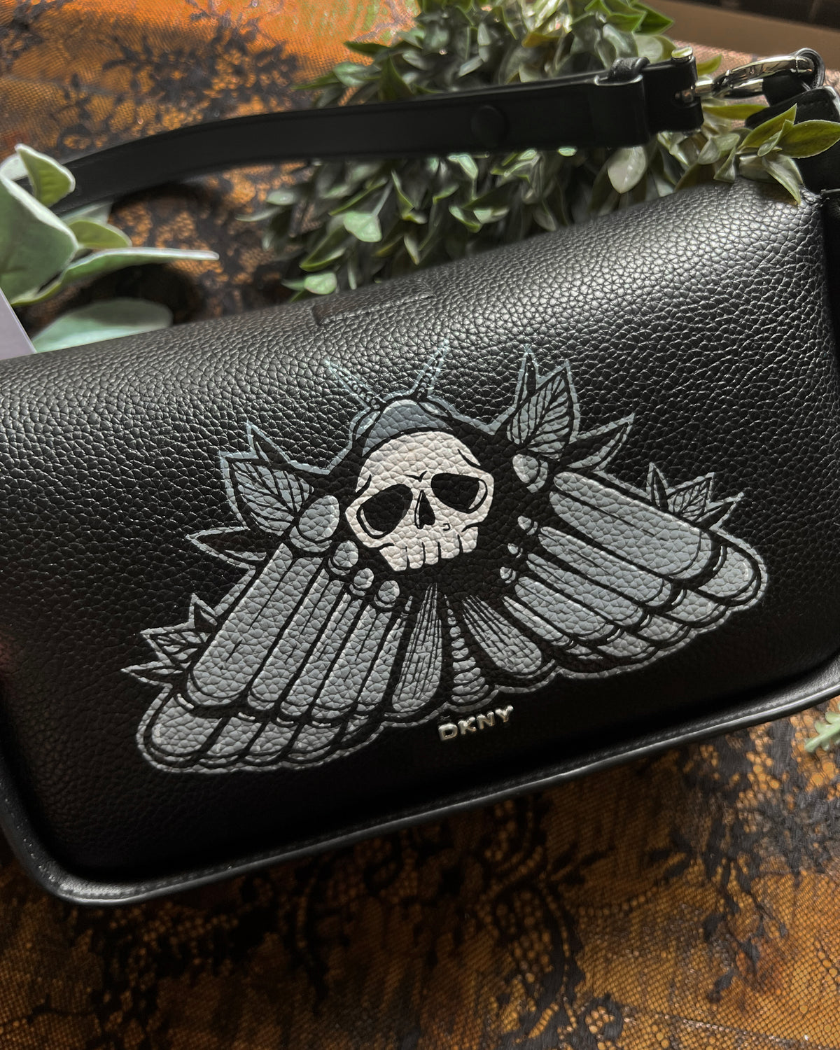 Death Moth Hand Painted Purse