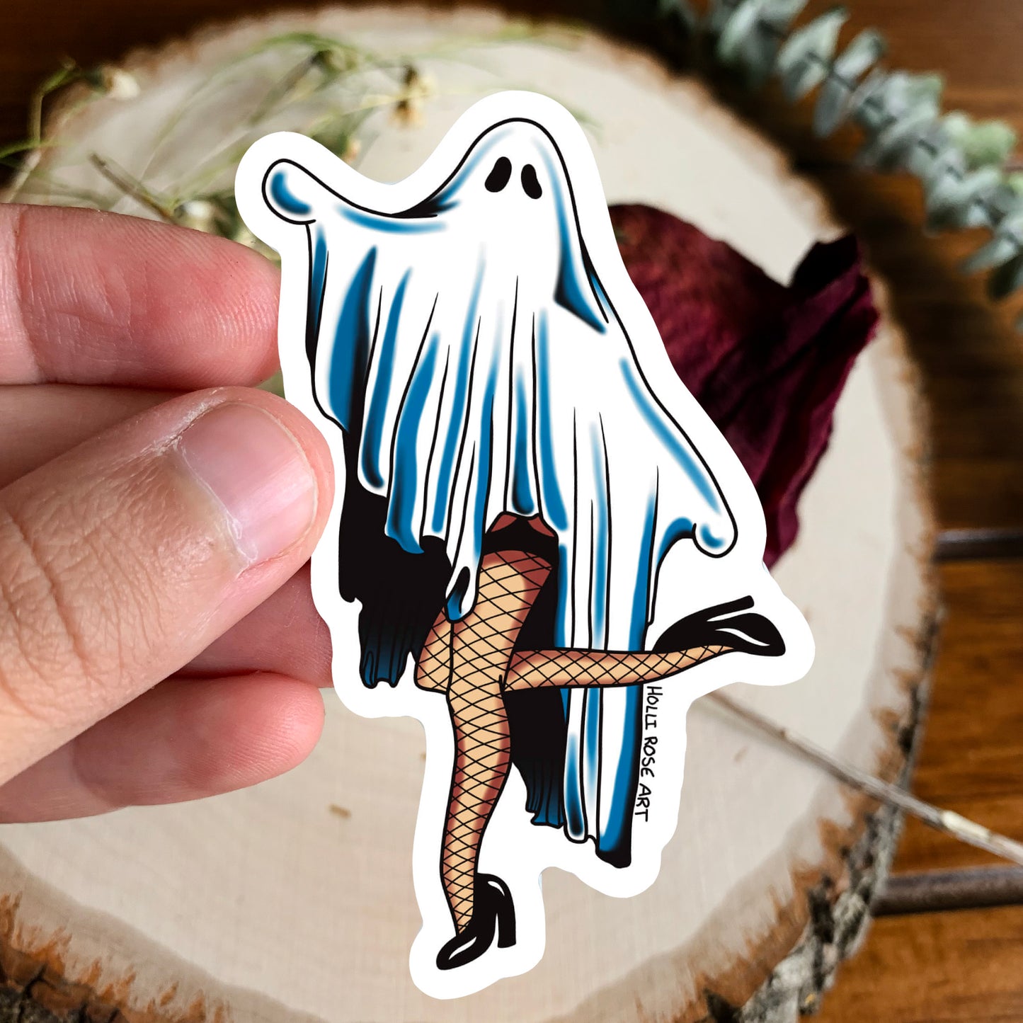 Pinup Ghost Sticker