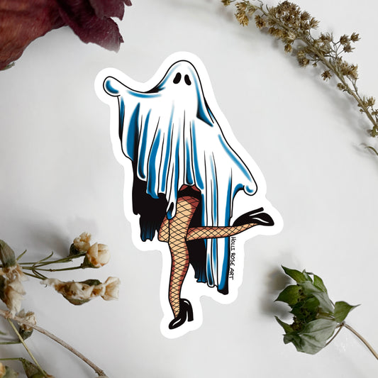 Pinup Ghost Sticker