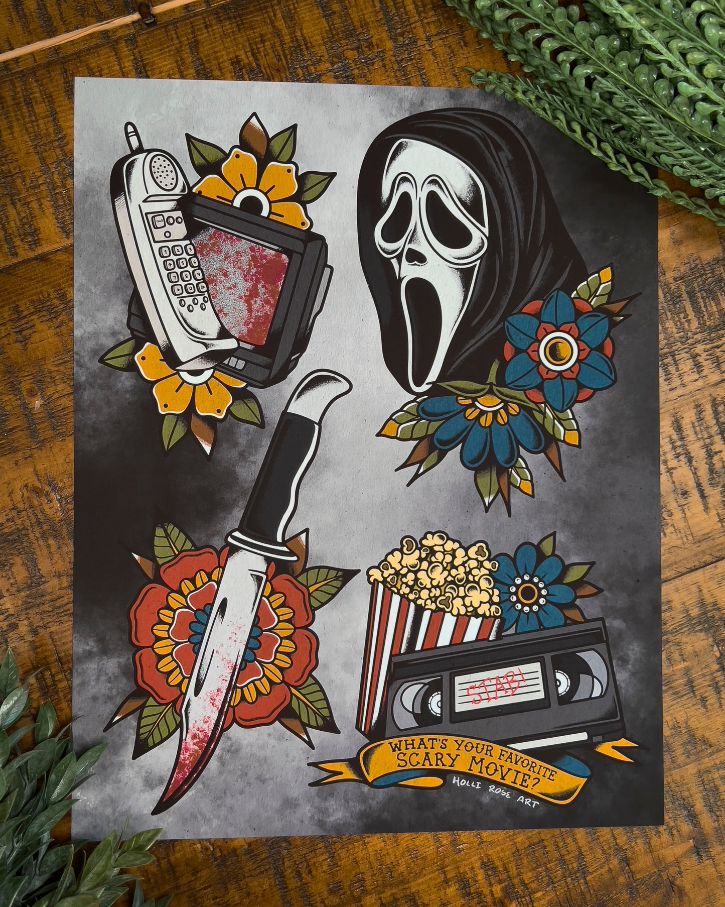 Black Ghosty Print