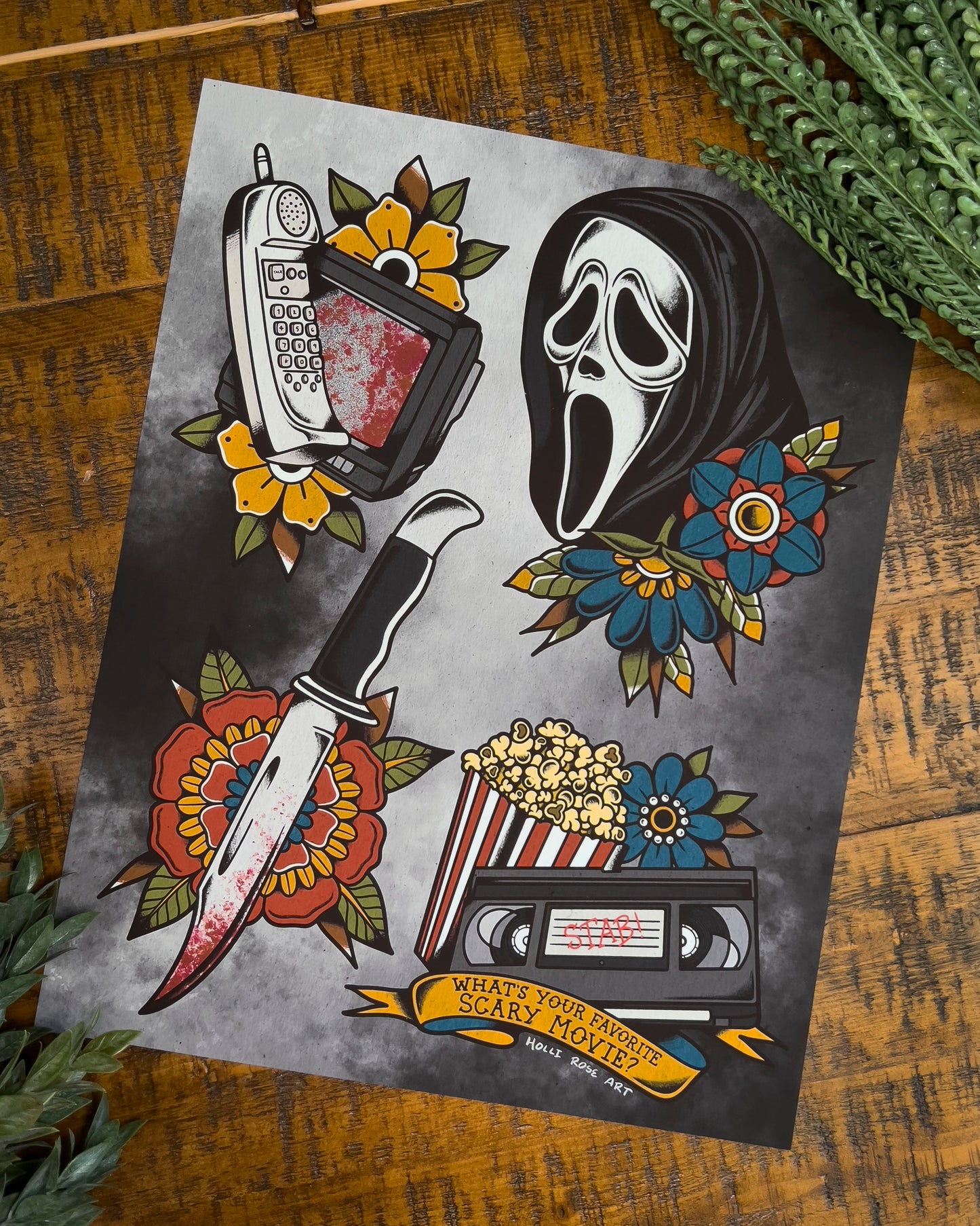 Black Ghosty Print