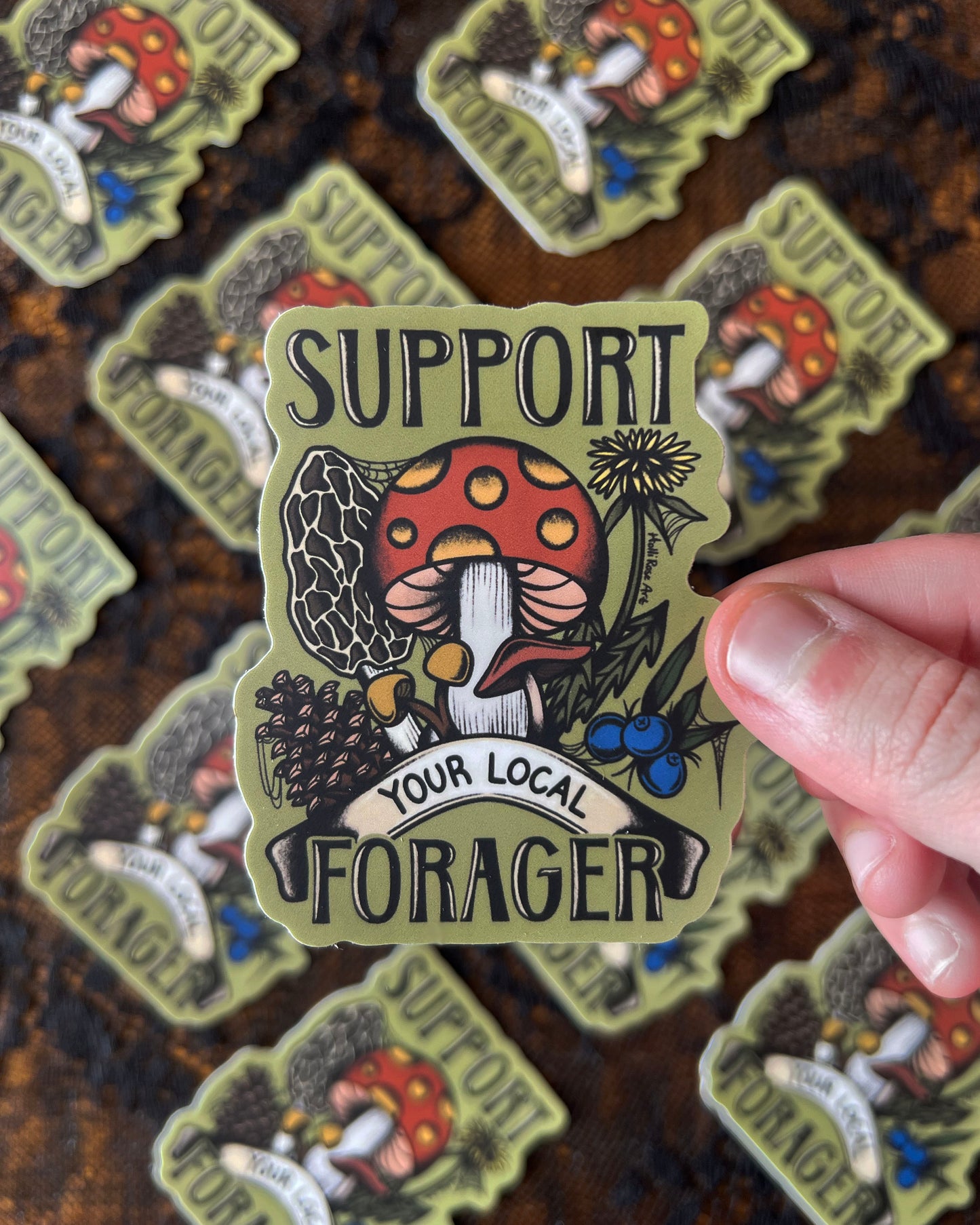 Support Your Local Forager Sticker
