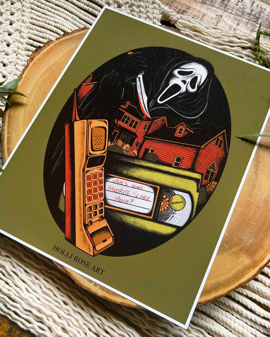 horror character art print