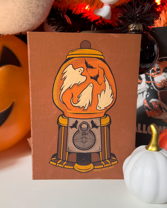 ghosts in a gumball machine print