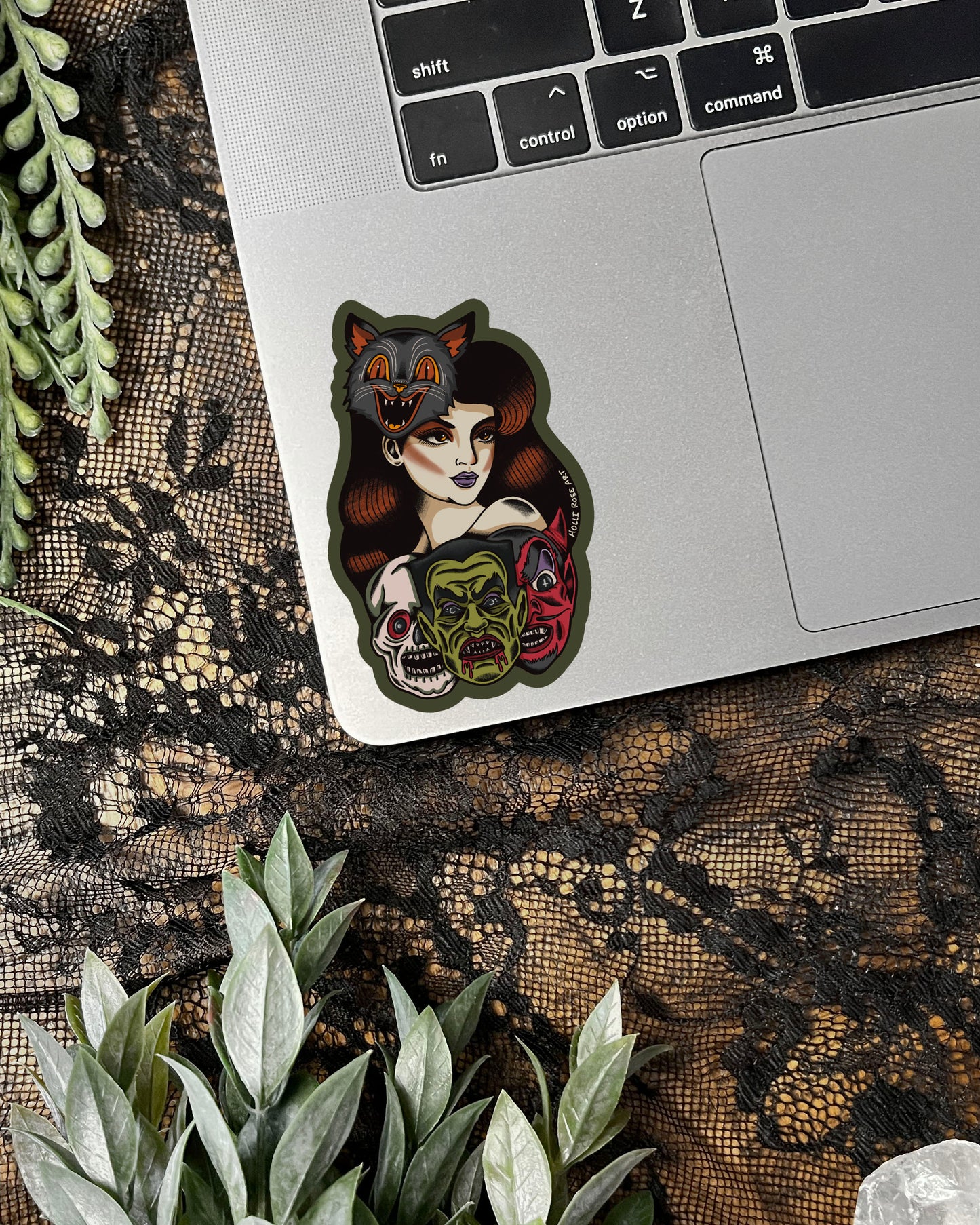 Spooky Masks Sticker