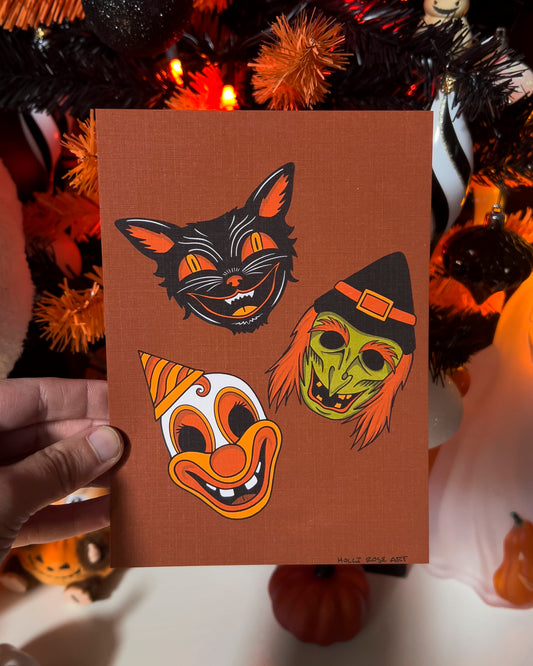 3 Smiling Ghouls Print