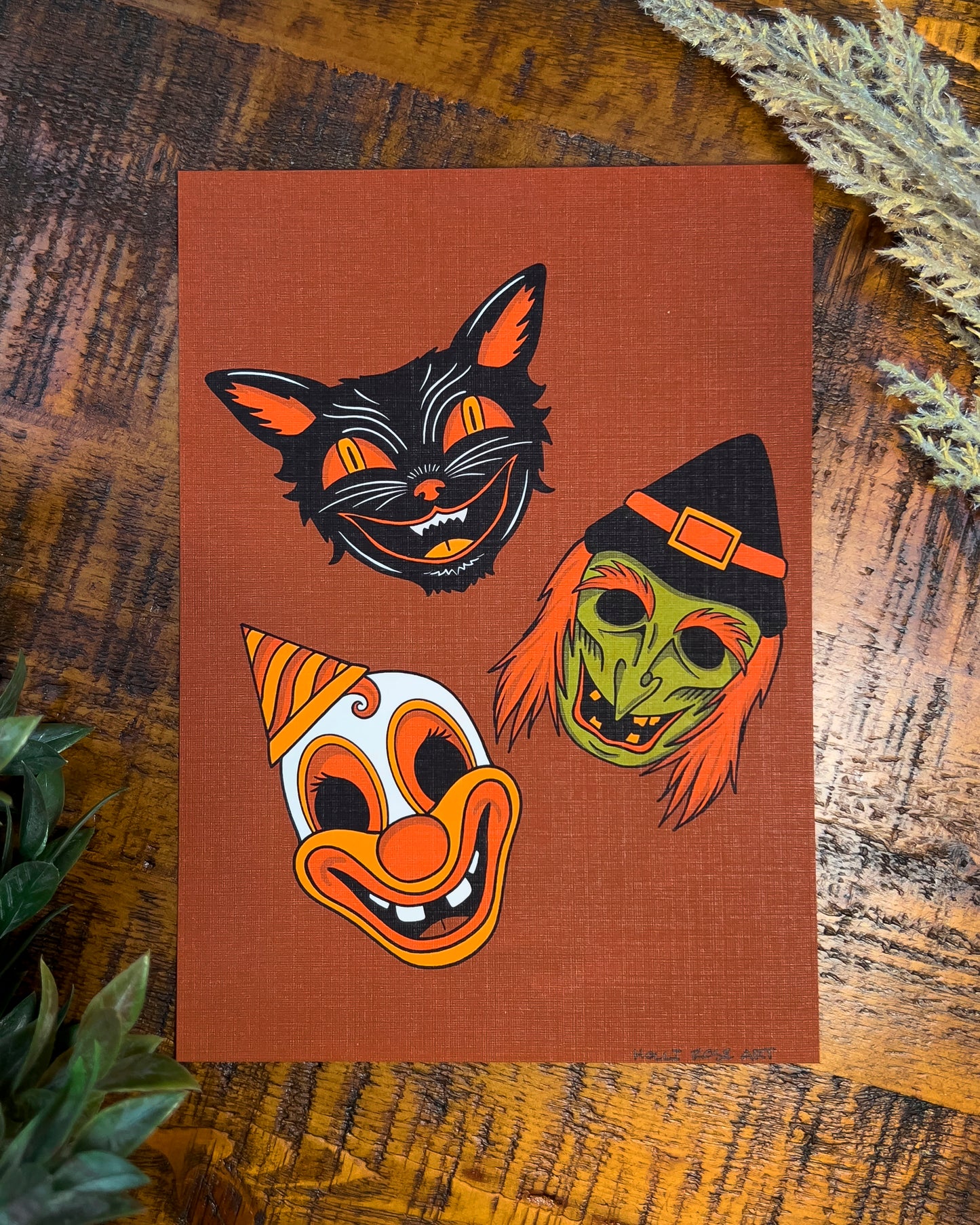 3 Smiling Ghouls Print
