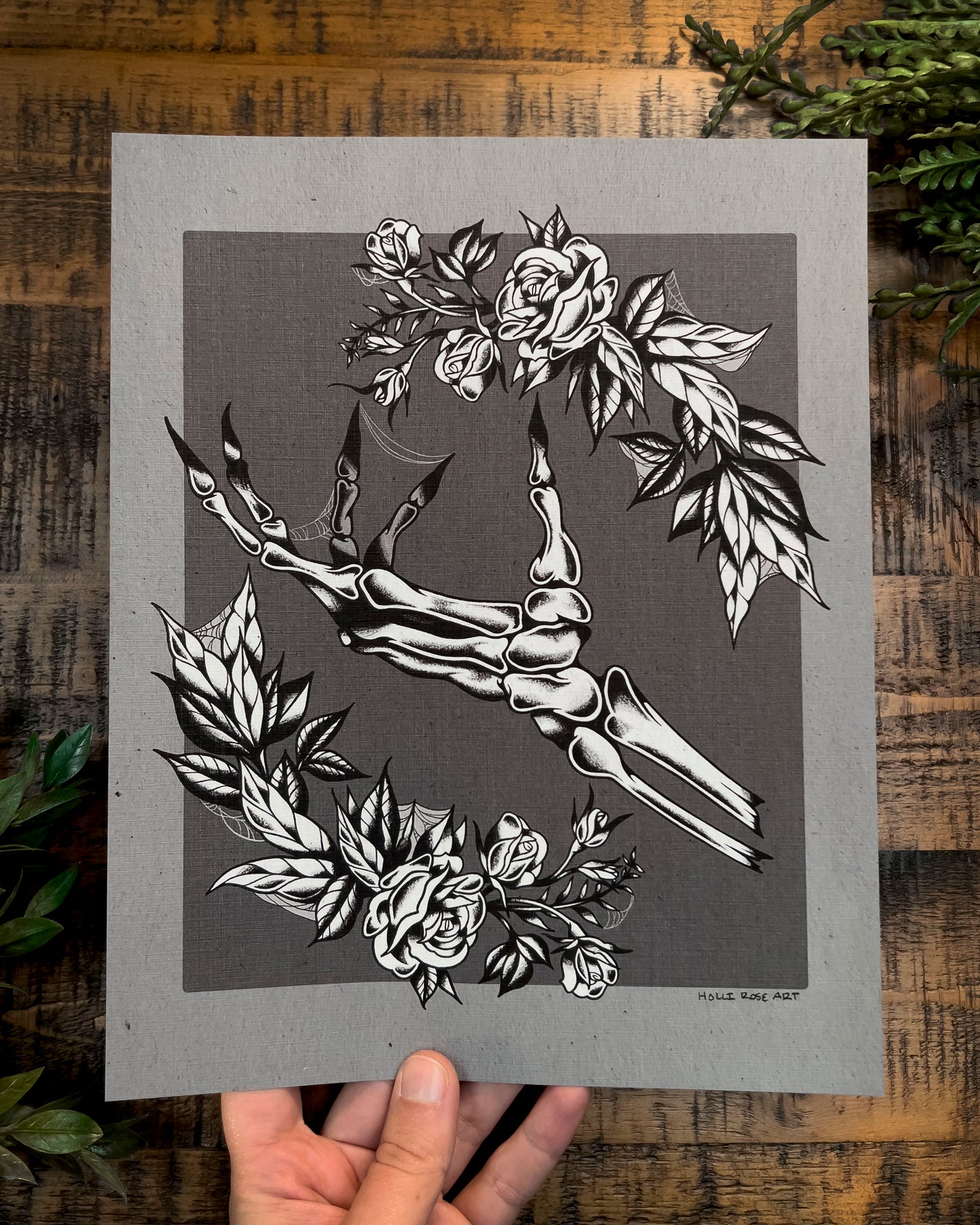 skeleton hand print