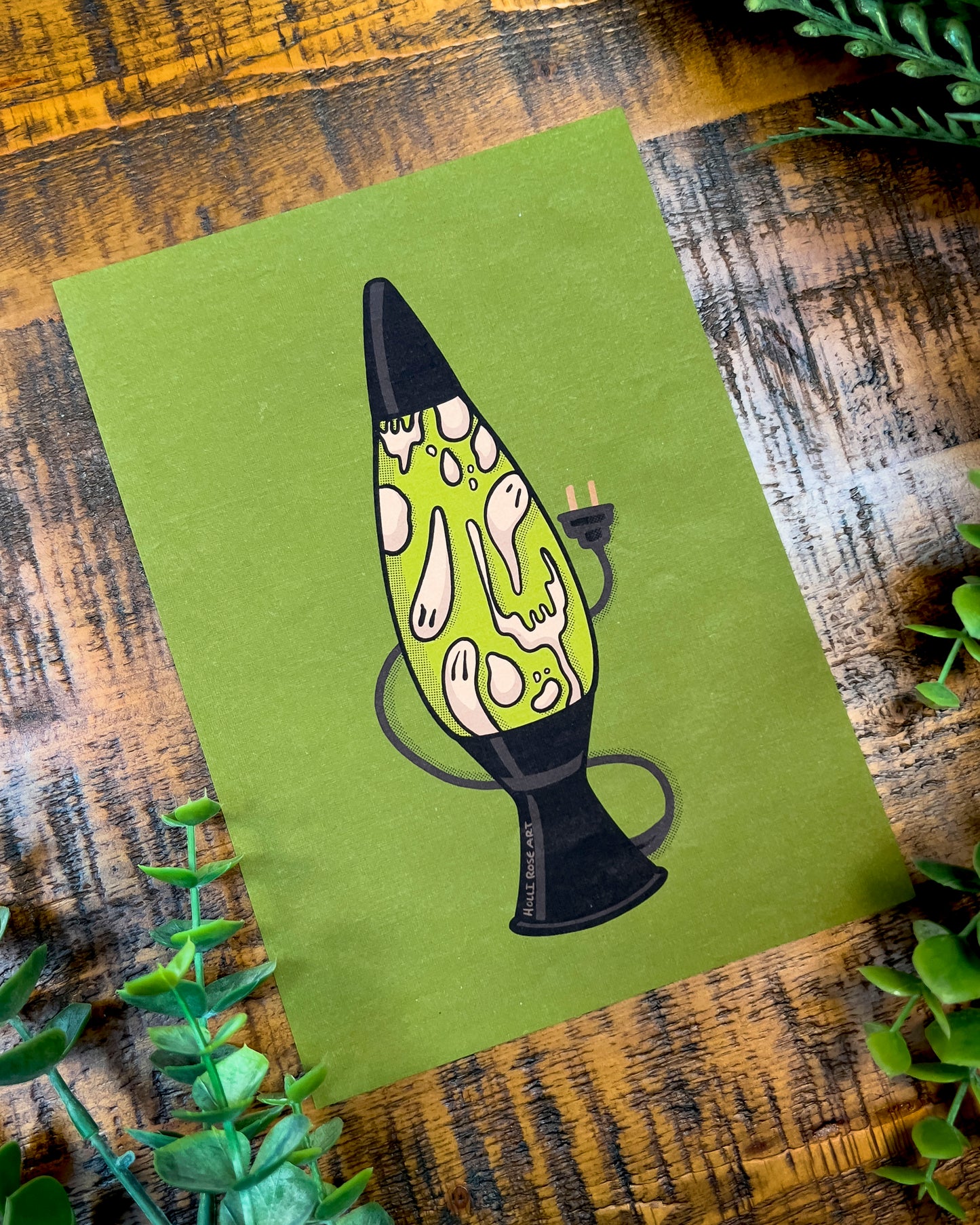a lava lamp with ghosts inside print