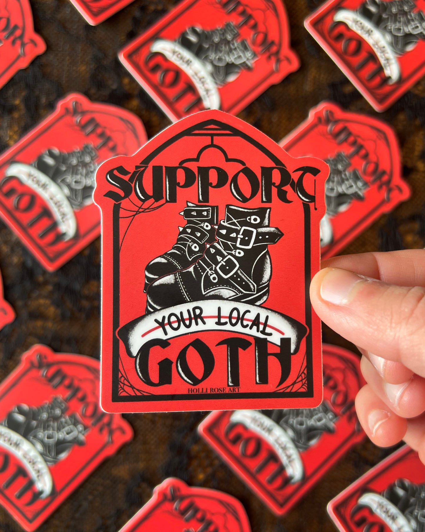 Support Your Local Goth Sticker