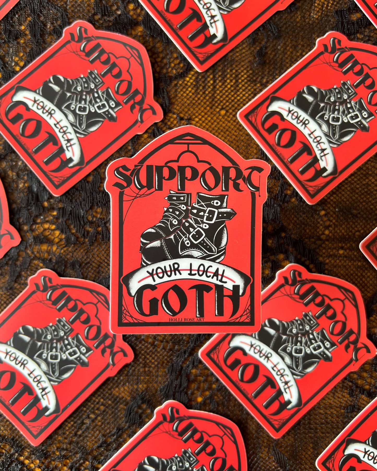 Support Your Local Goth Sticker