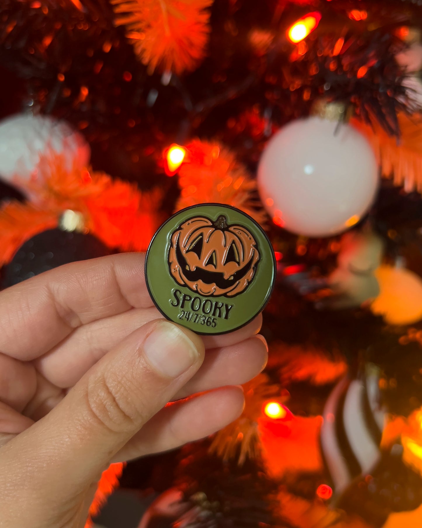 Spooky 24/7/365 Enamel Pin