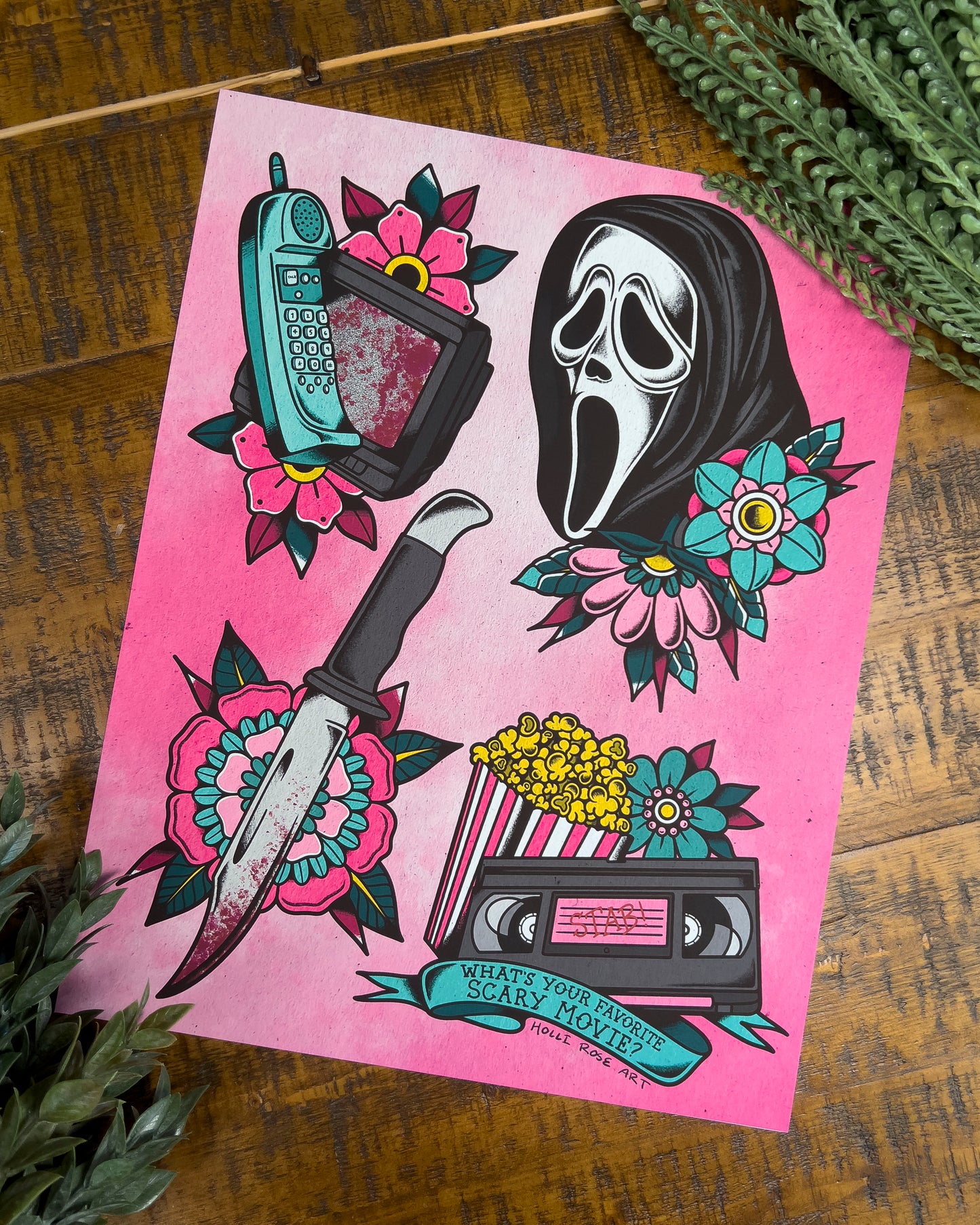 Pink Ghosty Print