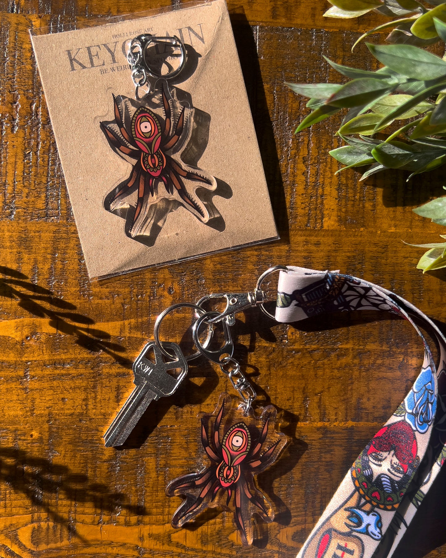 All Seeing Spider Keychain