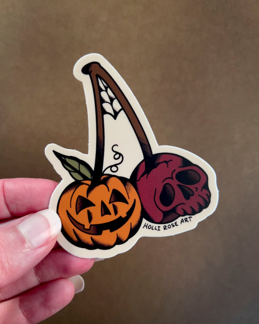 Spooky Cherries Sticker
