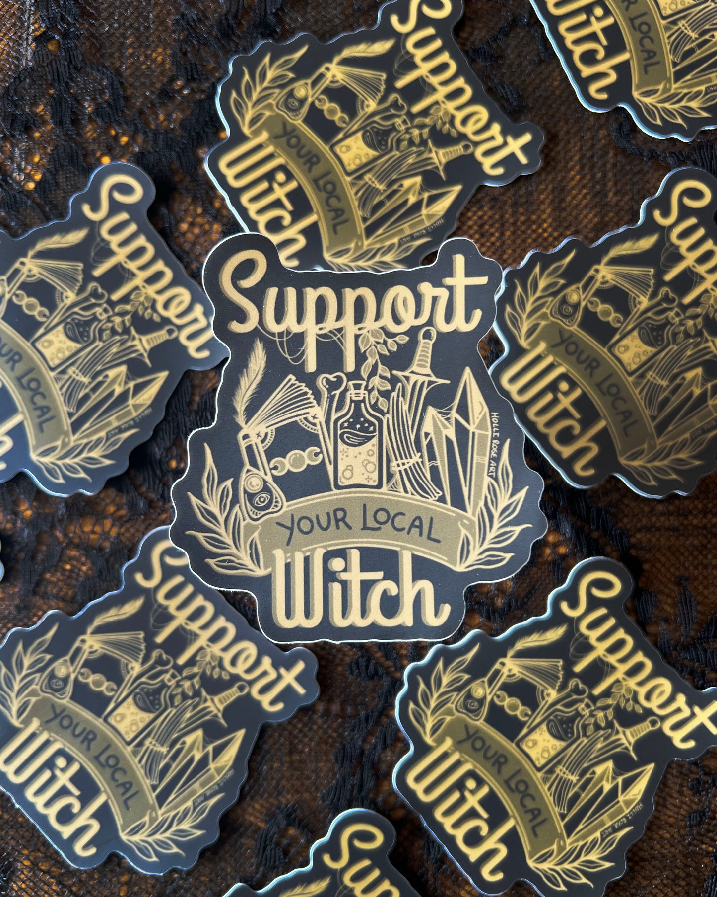 Support Your Local Witch Sticker