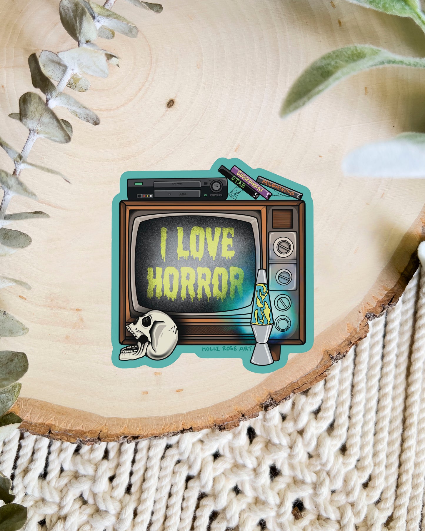 I Love Horror Sticker