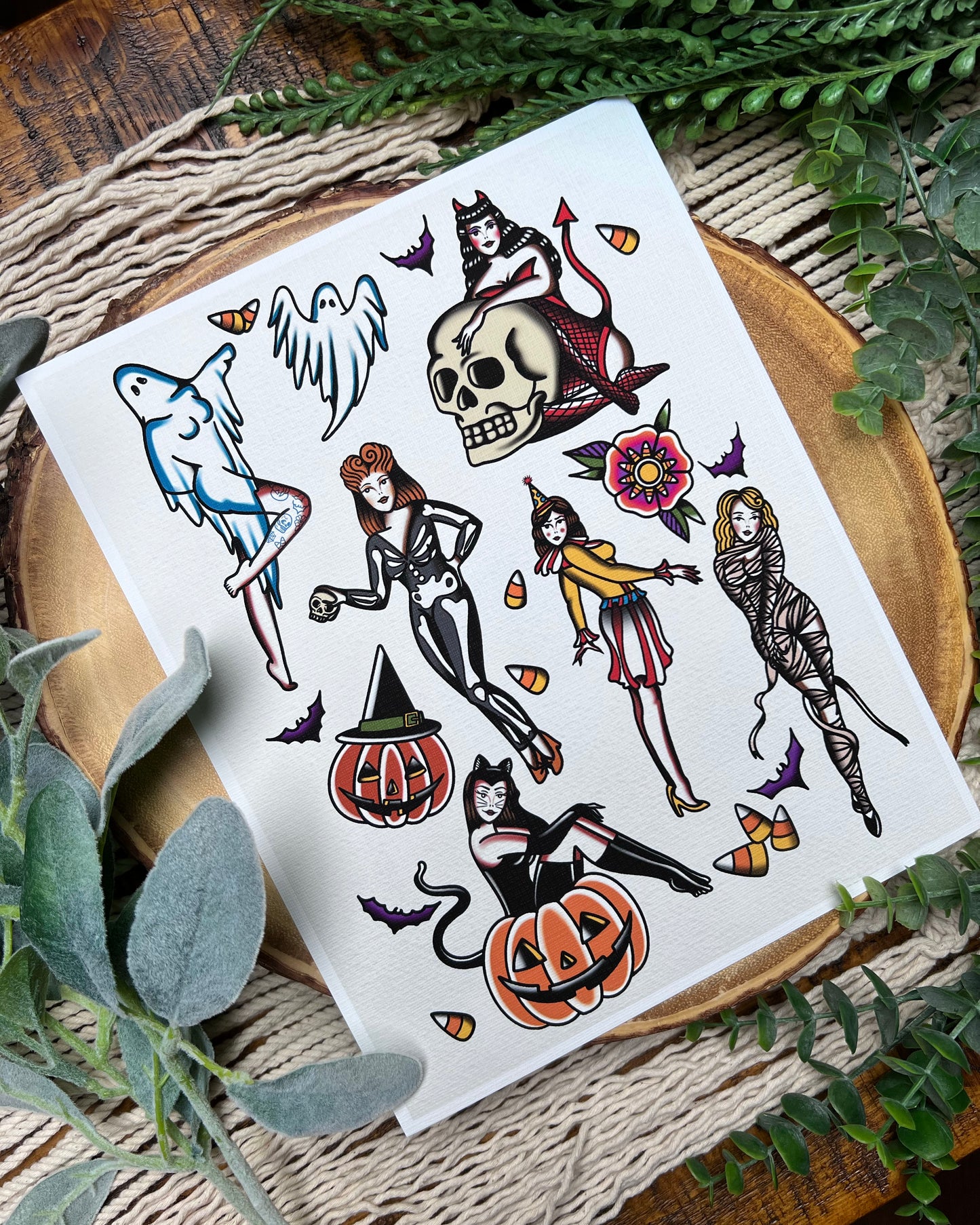 Spooky Babes Pt. 2 Flash Sheet Print