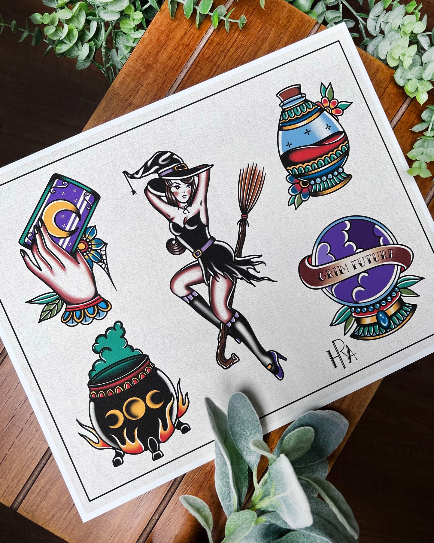 Witch Flash Sheet Print