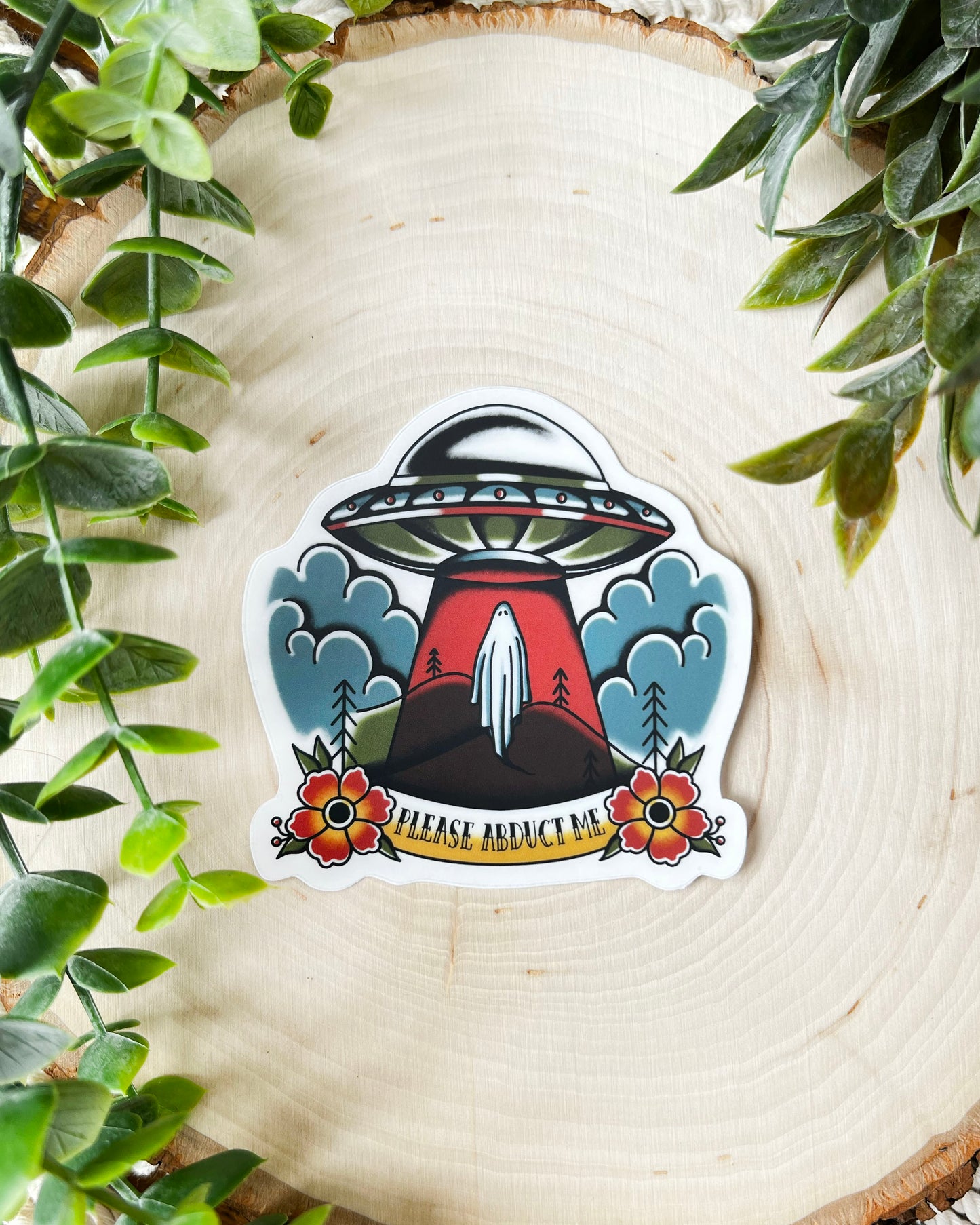 Please Abduct Me Sticker