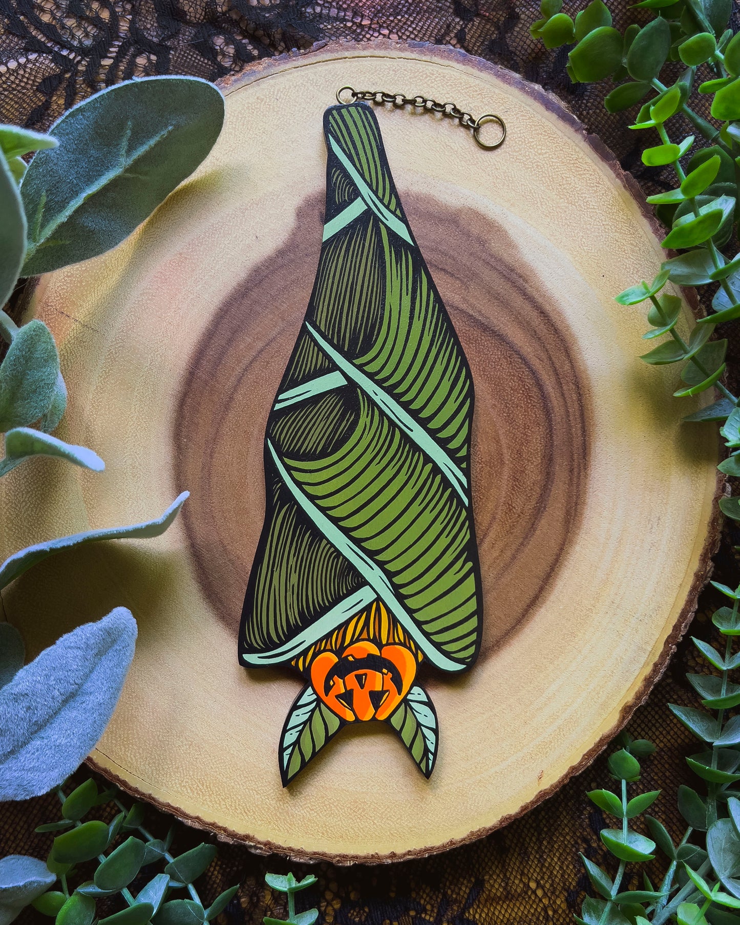 Pumpkin Bat Wall Hanging