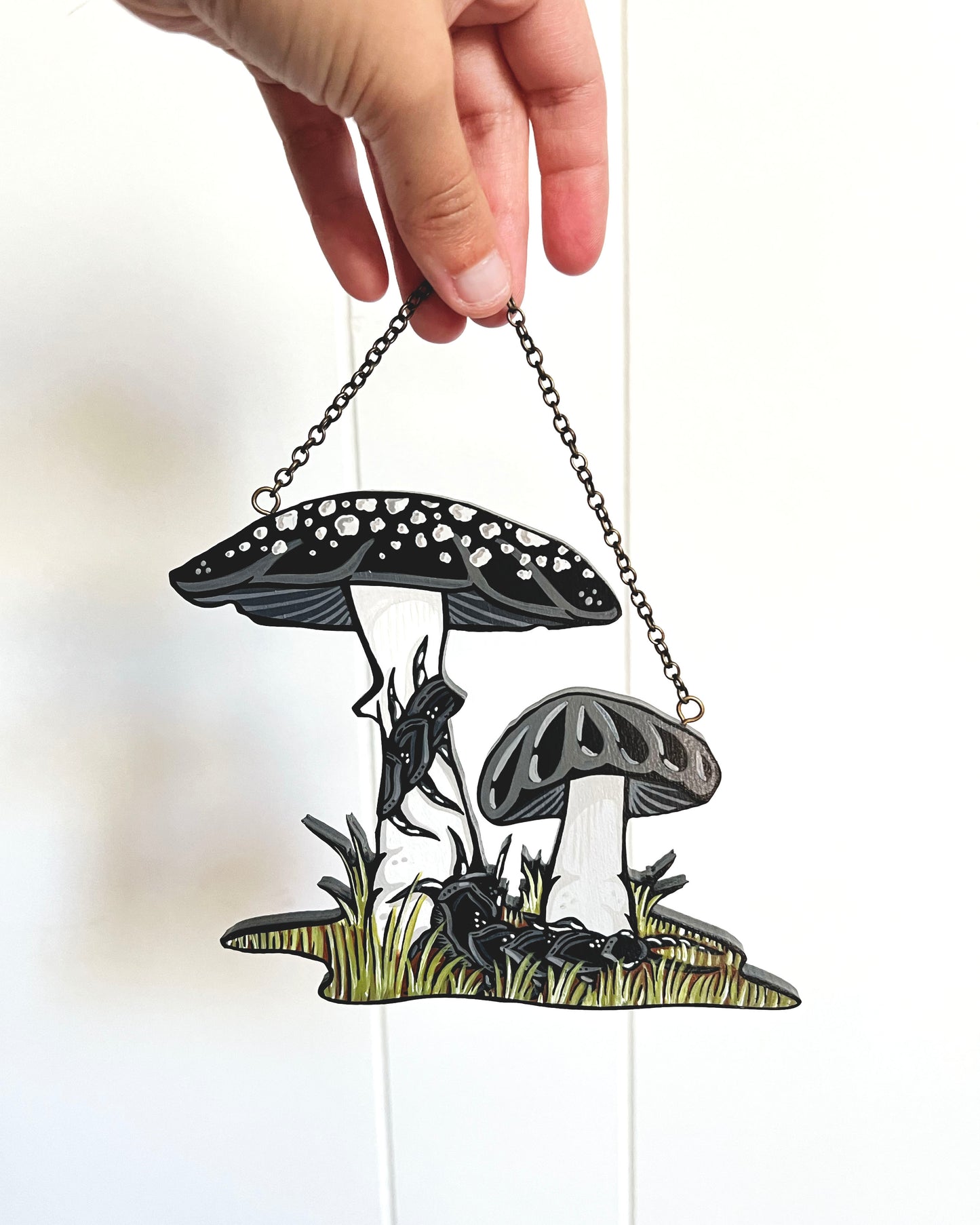 Black Mushroom Wall Hanging