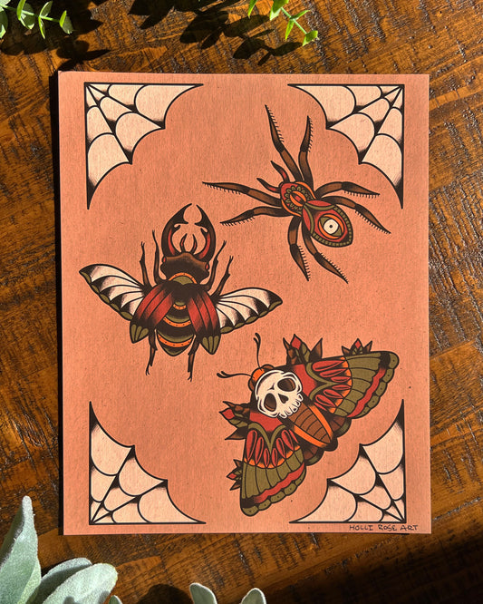 Flash Sheet Featuring 3 bugs