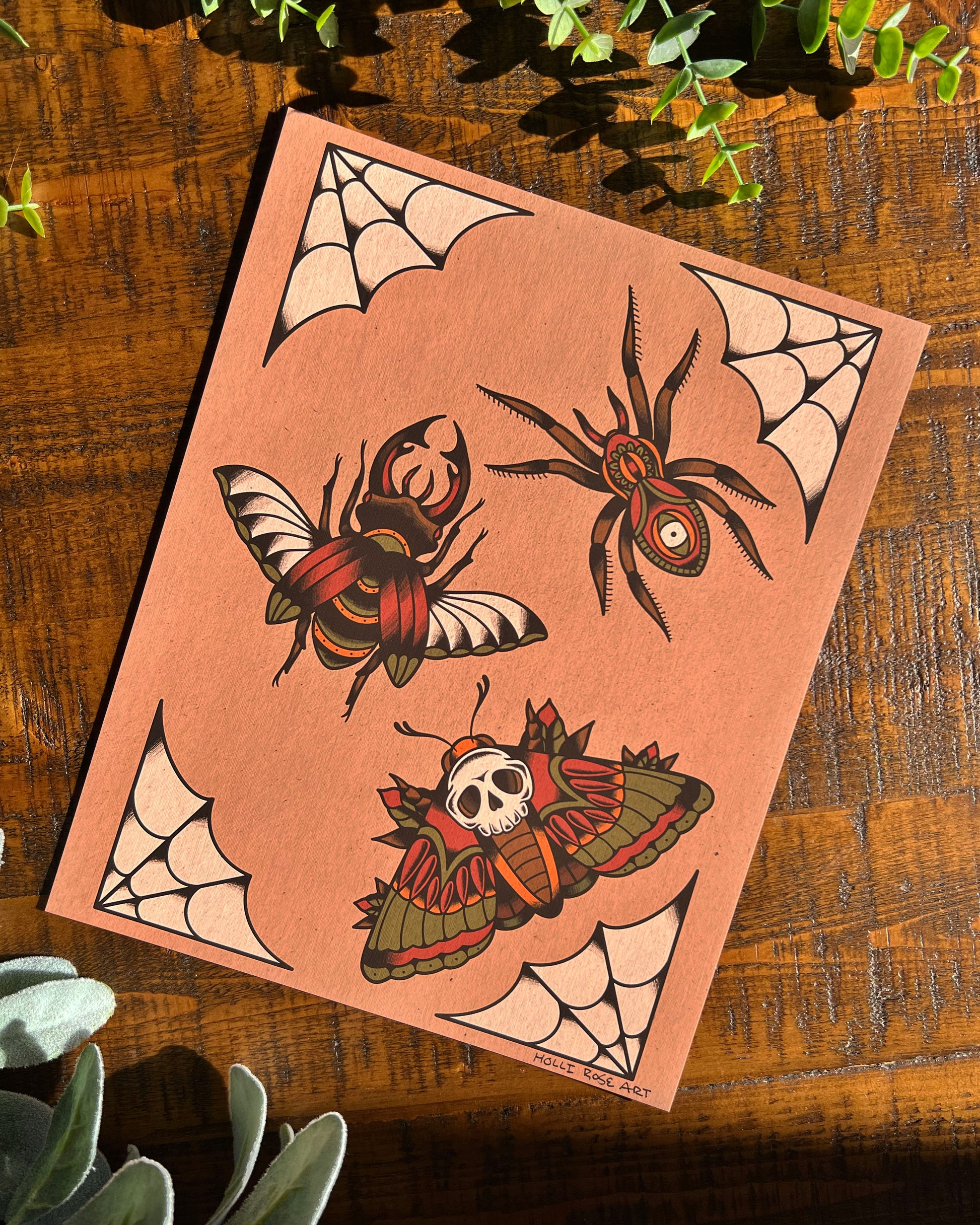 Flash Sheet Featuring 3 bugs