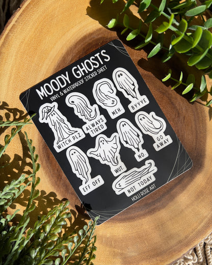 Moody Ghosts Sticker Sheet