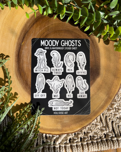Moody Ghosts Sticker Sheet
