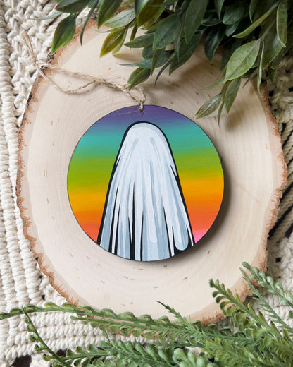 Rainbow Ghost Ornament