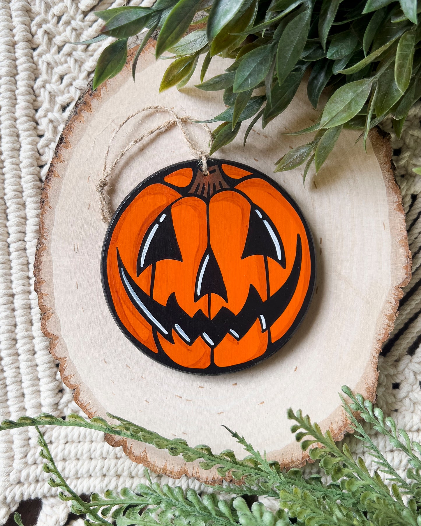 Happy Pumpkin Ornament