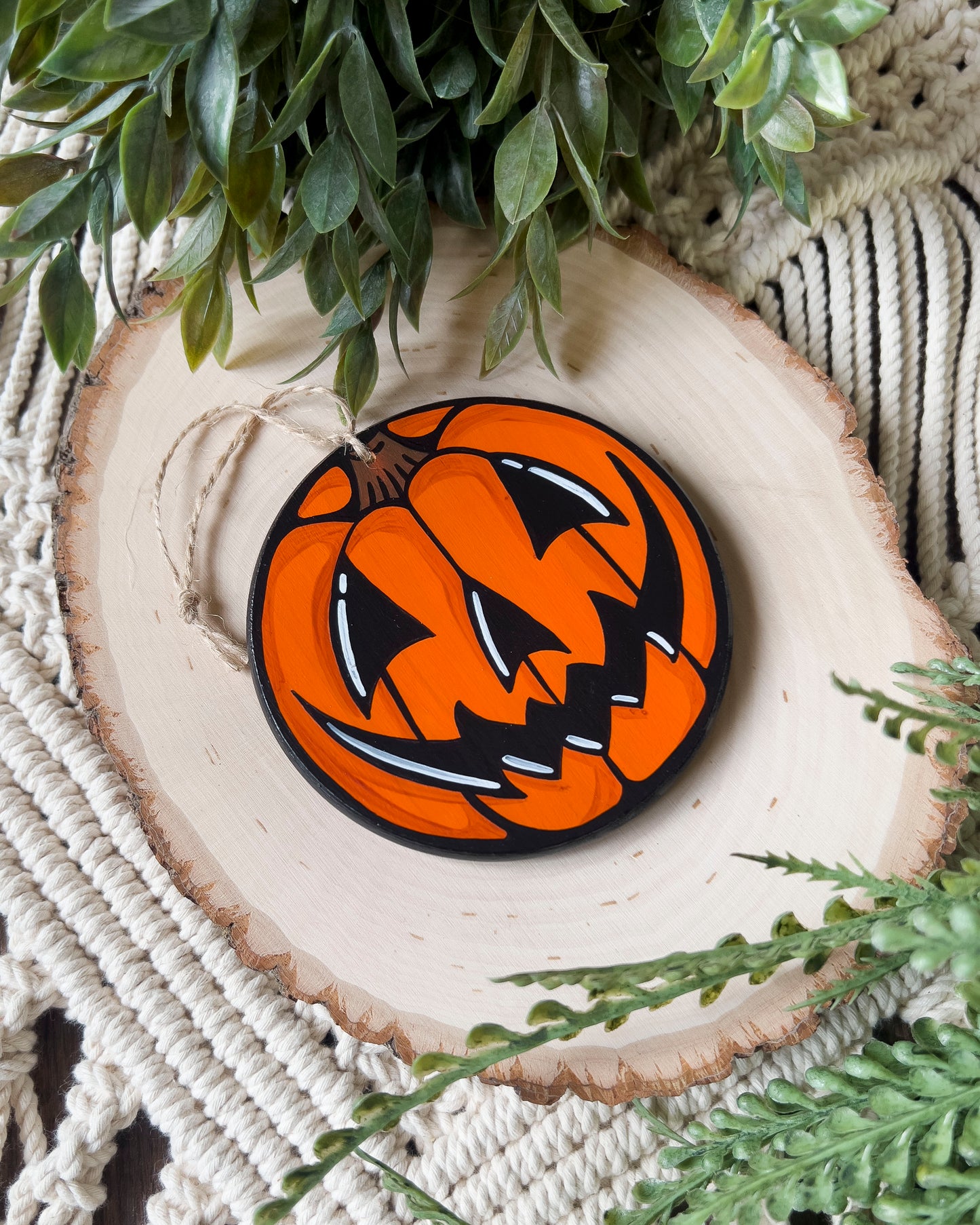 Happy Pumpkin Ornament