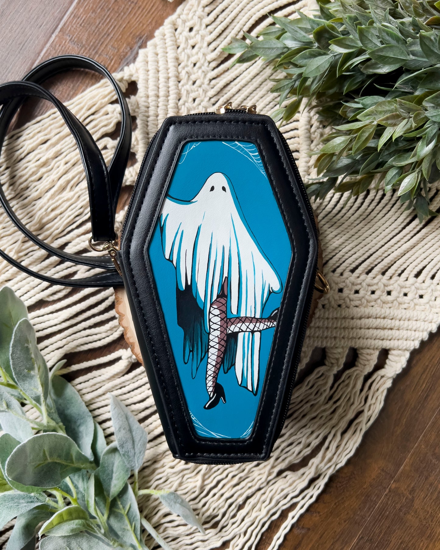 Ghosty Pinup Coffin Purse