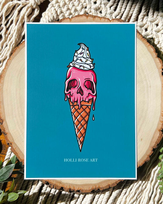 Death Cream Cone Print