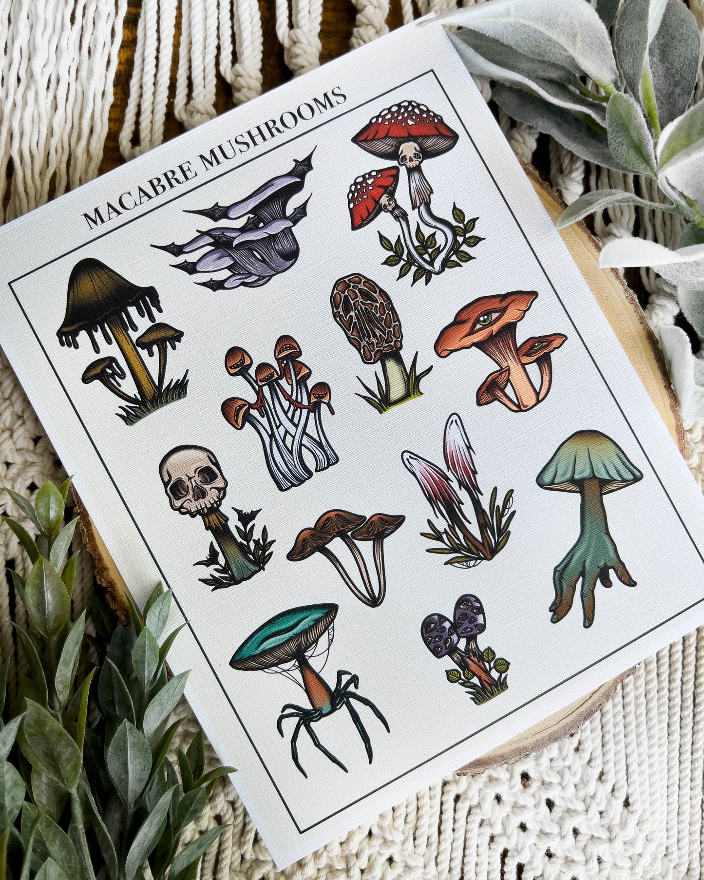 Macabre Mushrooms Print