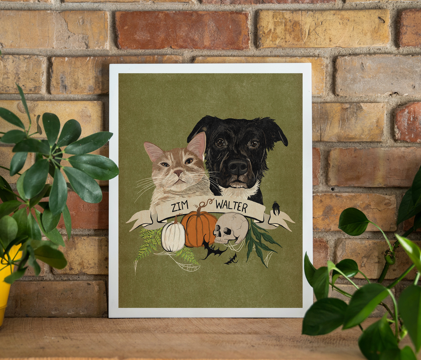 Custom Colored Pet Portrait