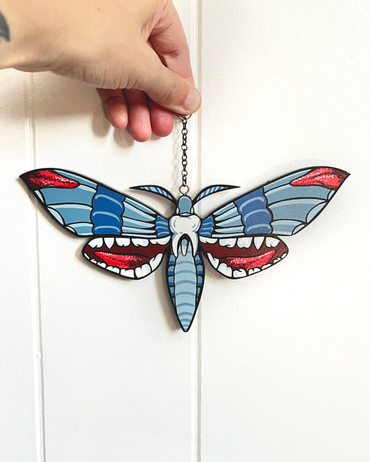 Tooth Moth Hand Painted Wall Hanging
