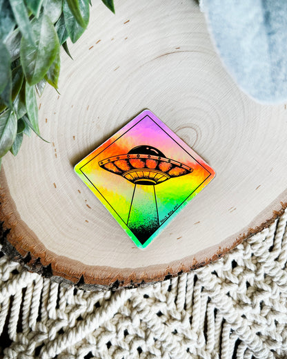 UFO Holographic Sticker