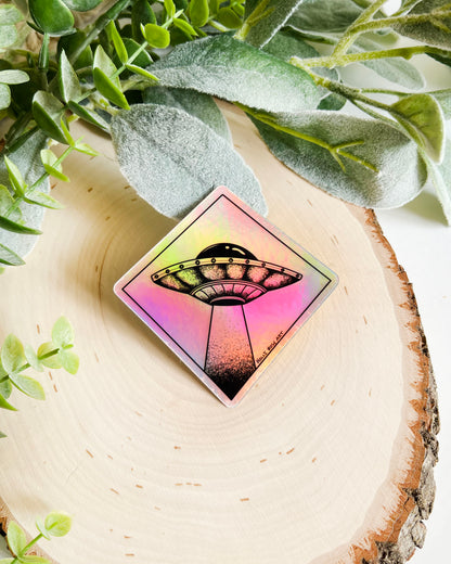 UFO Holographic Sticker