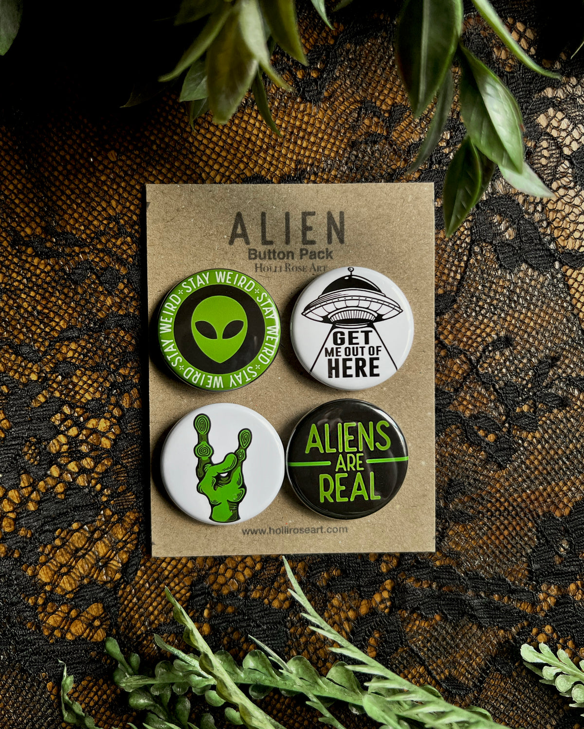 alien buttons