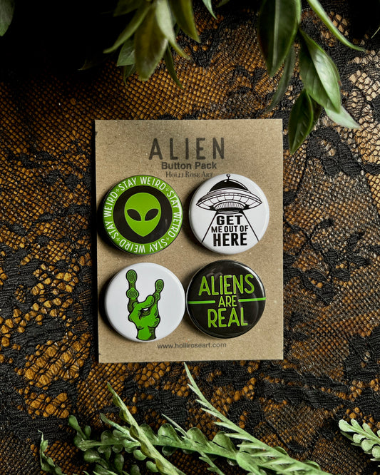 alien buttons