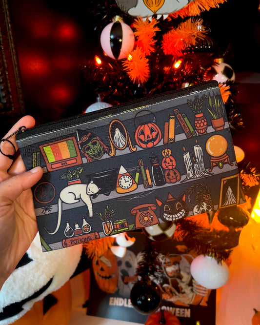 Halloween Library Zipper Pouch