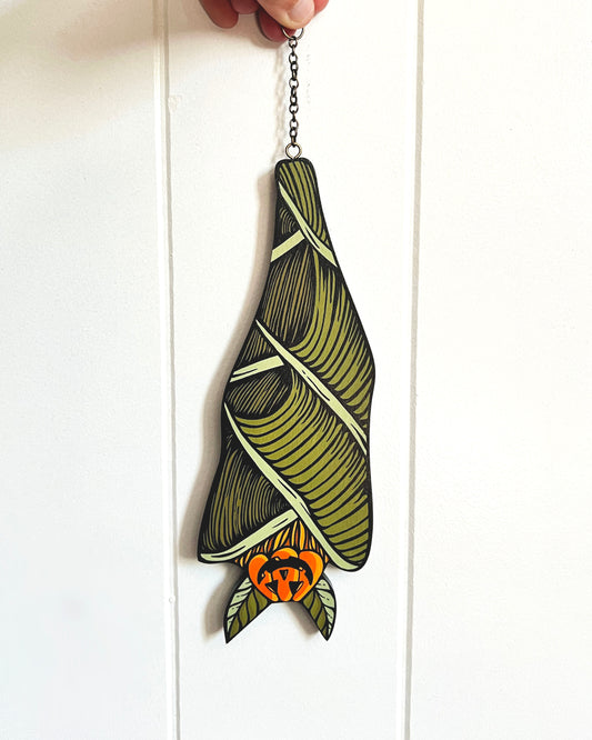 Pumpkin Bat Wall Hanging