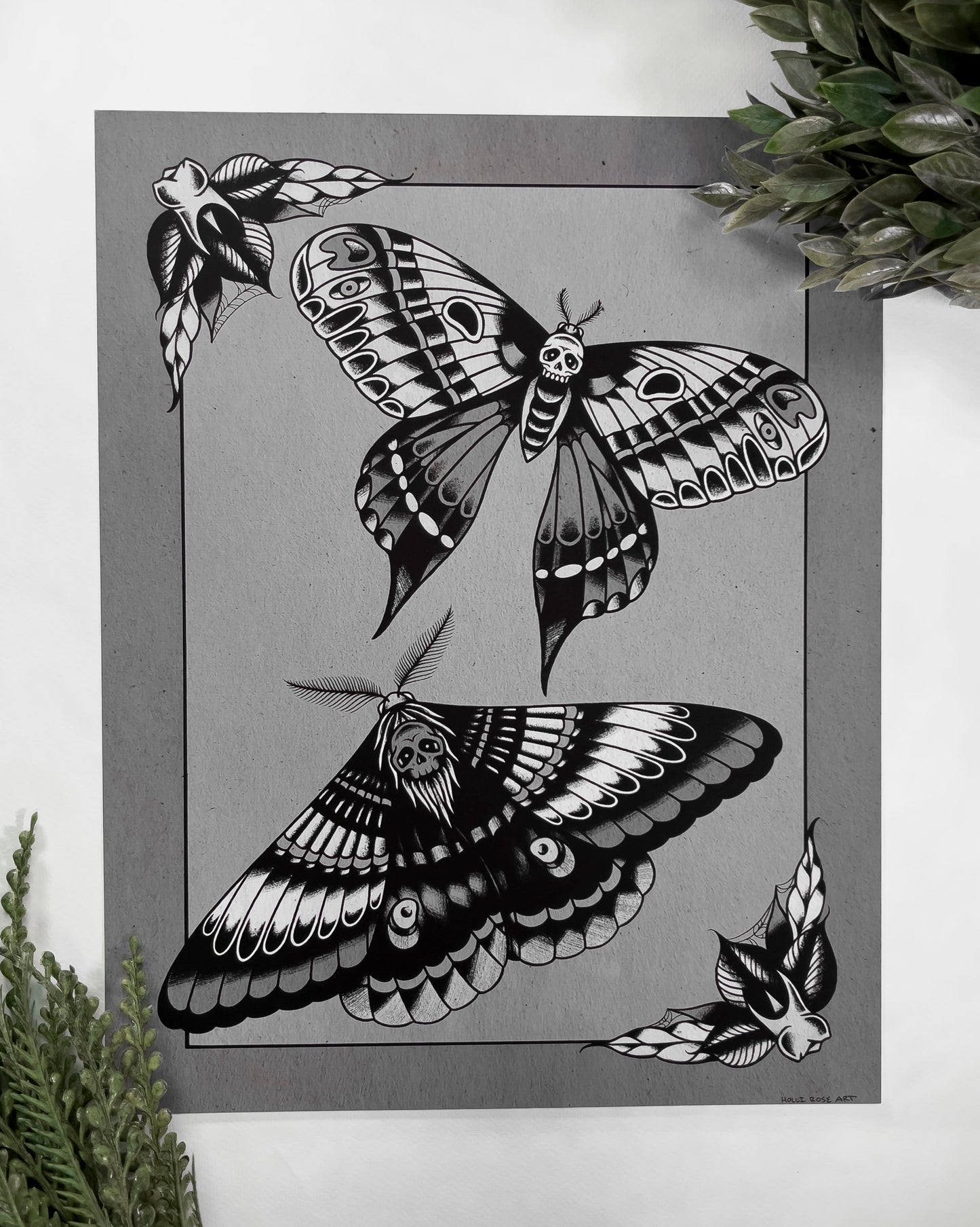 2 moths print