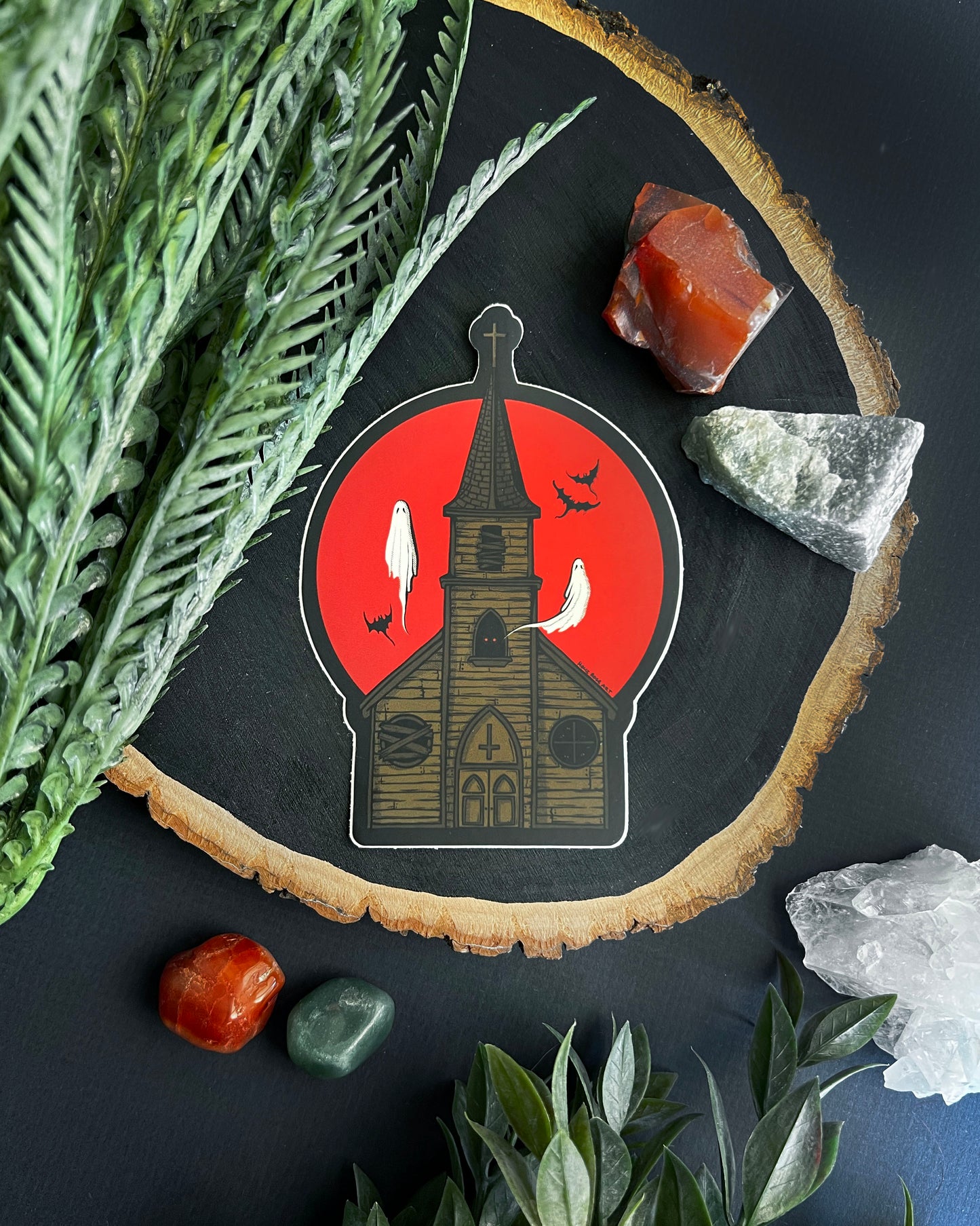 Haunted Church Sticker