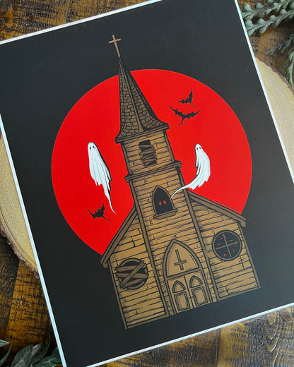 Haunted Church Print