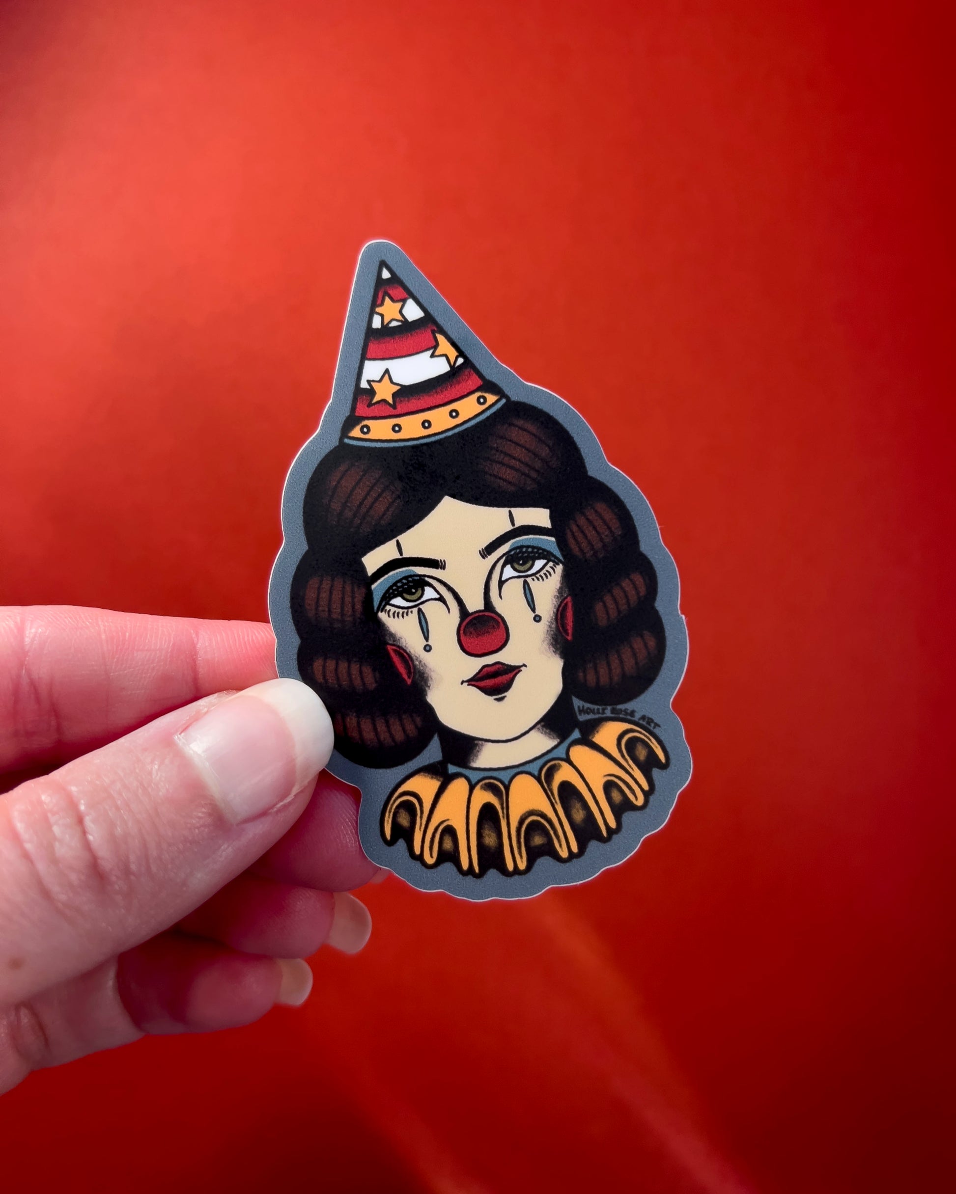 clown girl sticker