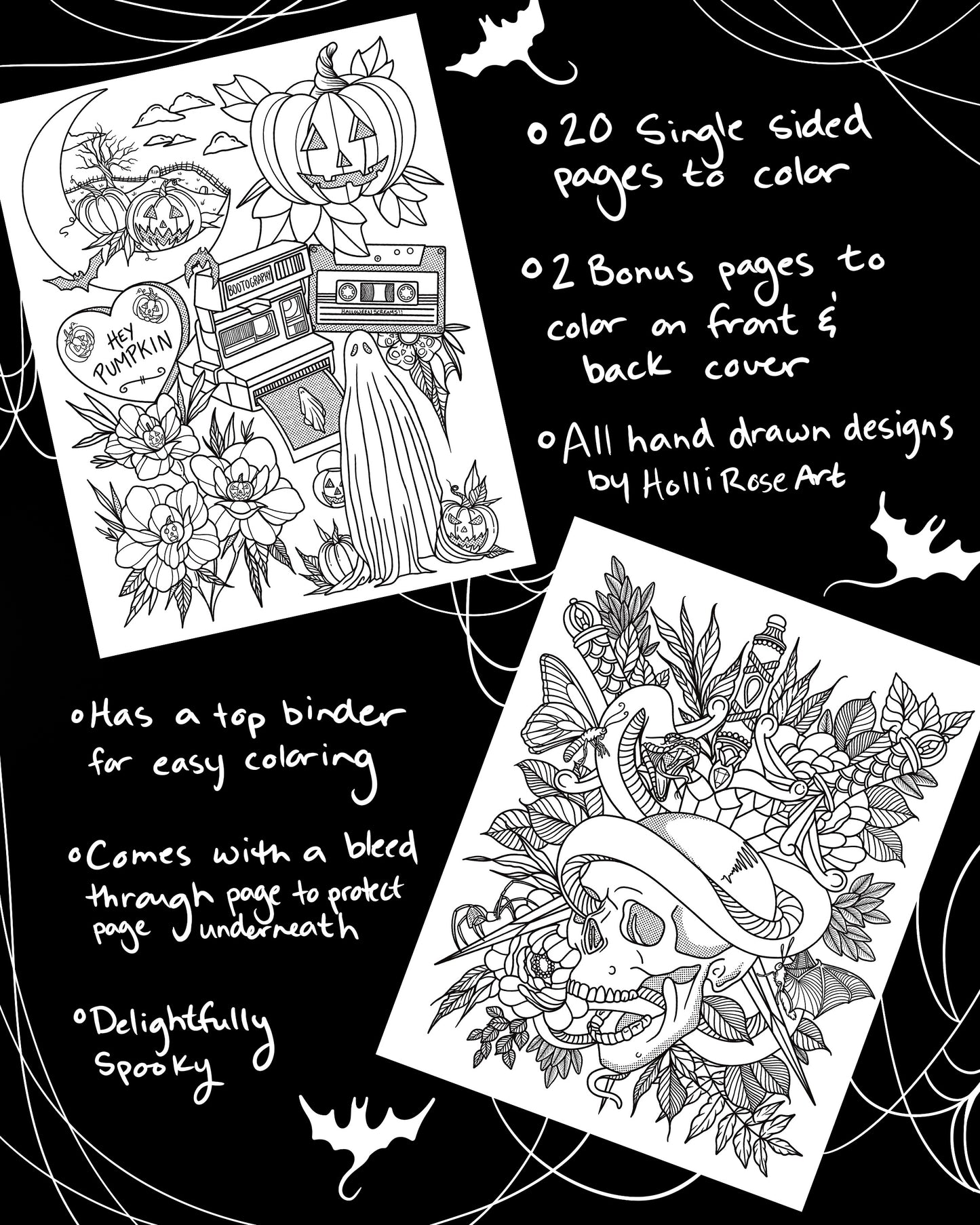 showcasing 2 coloring pages